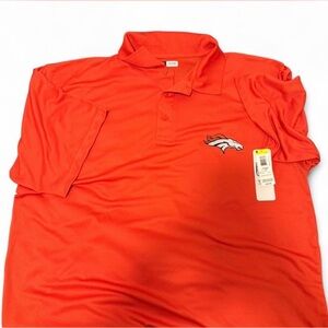 NFL Orange Denver Broncos Embroidered Logo Polo